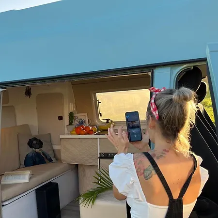 Tente de luxe Rent A Blueclassics 's Campervan Vw T3 In Algarve Au Portugal,